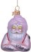 Vondels Glazen Kerstbal - Kerstman Wellness 8.5cm Multi
