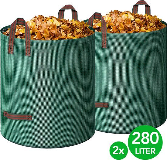 Brixy Tuinafvalzak - Set van 2 - 280L - Groen