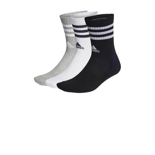 adidas Performance sokken - set van 3 grijs/wit/zwart