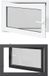 vidaXL Kelderraam RISOR 90 x 60 cm Wit Dubbel Glas PVC Links Binnendraaiend