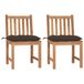 VidaXL Tuinstoelen 2 stuks met kussens massief teakhout Taupe