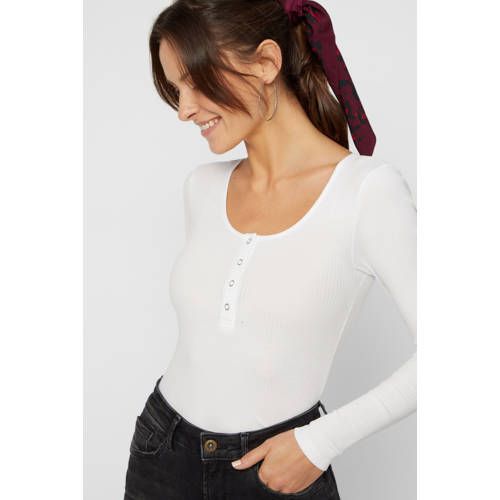 PIECES Ribbed Long Sleeve with Organic Cotton - Black