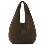 Mango Mango suede schoudertas bruin