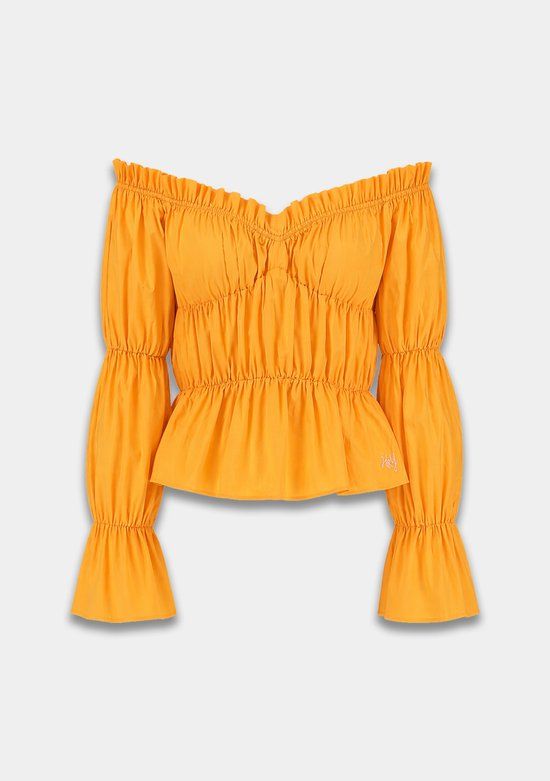 Harper & Yve ROAN-LS Dames Top Katoen XL BLAZING ORANGE Lente/Zomer 2026