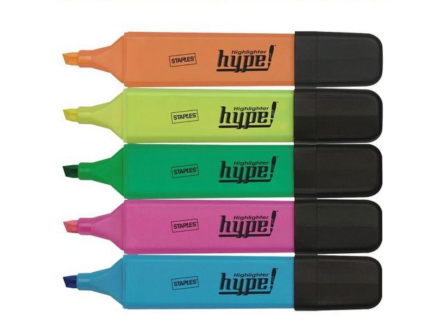 Staples Hype Highlighter - Assorted