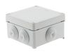 Zenitech Boîte étanche carrée 100x100x50mm à Visser IP55 - Gris