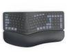 Hama WK-900 Ergo Toetsenbord RF-draadloos + Bluetooth QWERTZ Duits Zwart, Blauw, Donkergrijs