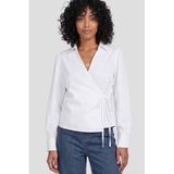 Ruby Ruby poplin overslagblouse wit