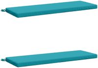 vidaXL 2-delige Bankkussens SOEST 100% Polyester Turquoise