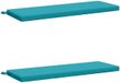 vidaXL 2-delige Bankkussens SOEST 100% Polyester Turquoise