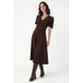 Rinascimento Bruine Midi Jurk