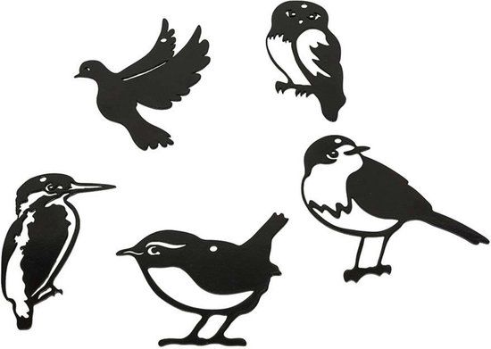 Wildbird Metal Birds Vogelset Mini - Zwart - Dierenbeeld