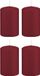 Trend Candles Bougie cylindrique/bougie tronc - 4x - bordeaux - 5 x 8 cm - 18 heures de combustion