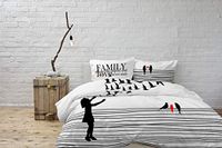 Italian Bed Linen Shine Shine 04 Dekbedovertrekset met digitale print, gemaakt in Italië, 100% katoen, tweepersoonsbed