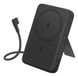 Anker New Zolo Powerbank magnétique, Batterie externe sans fil portable 10000mAh avec charge rapide max 30W, câble USB-C intégré et support réglable Noir