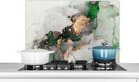 KitchenYeah Spatscherm Marmer goud - RvM - Ferrari - 80x55 cm - Keuken Spatwand