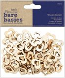 Papermania Bare Basics Wooden Heart Confetti (100pcs) (PMA 174531)