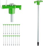 Relaxdays tentharingen rotspen - set van 18 - 25 cm - met oogje - metaal - lichtgroen