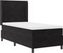 vidaXL Boxspringbed met hoofdeinde zwart 90 x 190 cm fluweel