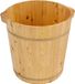 Bain de pieds en cèdre - Baignoire pour pieds - Forme ronde - Anneaux en fer galvanisé - Épaisseur de paroi de 12 mm - Rétention de chaleur - Aucun assemblage requis - Jaune