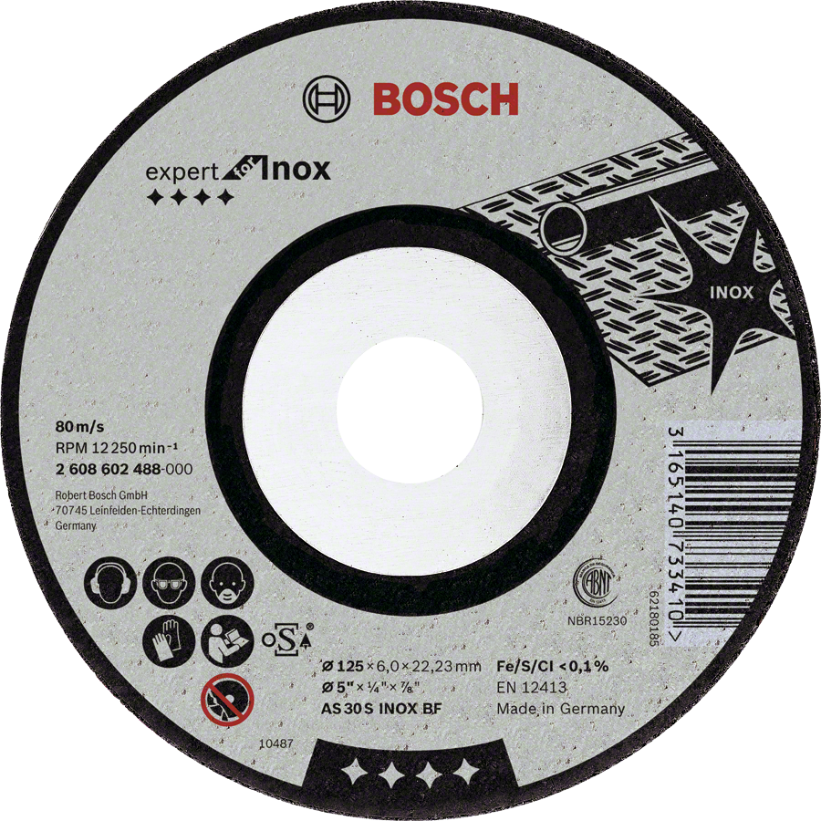 Bosch slijpschijf geslepen Expert for Inox AS 30 S INOX BF 230 mm 22,23 mm 6 mm Aantal:10
