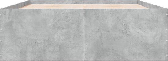vidaXL Bedframe - Hout - Betongrijs - 120x190 cm - Twijfelaar