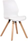 CLP Luna Chaise de salle à manger - Moderne - Dossier - 136 kg - Plastique/blanc