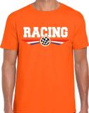 Bellatio Decorations Max racing coureur supporter t-shirt met Nederlandse vlag oranje voor heren - race thema / race supporter M