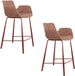 Zuiver Brit Barkrukken rugleuning 67,5 cm Rood - Set van 2