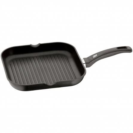 WMF Grillpan - 27x27cm - Zwart - RVS - Vierkant