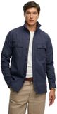 Superdry Chemise Militaire Homme Manches Longues Coton French Navy M