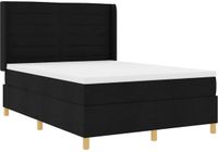 vidaXL Boxspringbed met LED-verlichting, zwart, 160 x 200 cm, gestoffeerd
