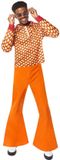 Amscan 70's Hippiekostuum Heren Oranje - Maat XL