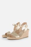 Tamaris Espadrilles met hak goud Textiel - Dames - Maat 42