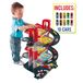 MOLTO Parking pour enfants à 5 étages avec garage, rampes, station de lavage, ascenseur, station-service et zone de graissage, incluant 10 petites voitures, jouet éducatif pour enfants, à partir de 3 ans