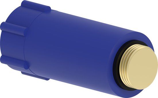KIRCHHOFF specieplug, kunststof, blauw, 1/2", met messing schroefdraad