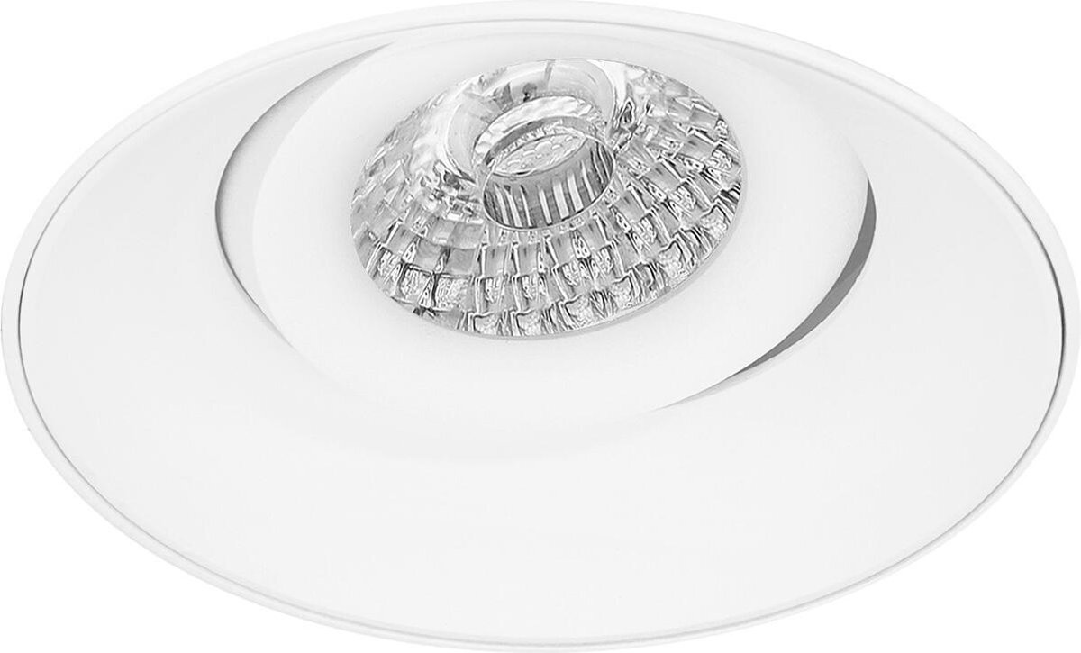 Qualu Spot Armatuur GU10 - Proma Nivas Pro - Inbouw Rond - Mat Wit - Aluminium - Trimless - Kantelbaar - Ø150mm