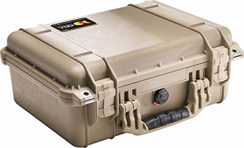 Peli 1450 Waterdichte Koffer Voor Het Vervoeren Van Kwetsbare Instrumenten En Elektronica, Ip67 Water- En Stofdicht, Capaciteit: 15L, Gemaakt In Duitsland, Zonder Schuim, Kleur: Beige