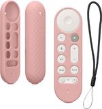 kwmobile hoes geschikt voor Google TV Streamer 4K - Siliconen anti-slip hoes voor afstandsbediening in oudroze