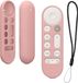 kwmobile hoes geschikt voor Google TV Streamer 4K - Siliconen anti-slip hoes voor afstandsbediening in oudroze