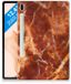B2Ctelecom Samsung Galaxy Tab S7 FE Tablet Back Cover Marmer Bruin