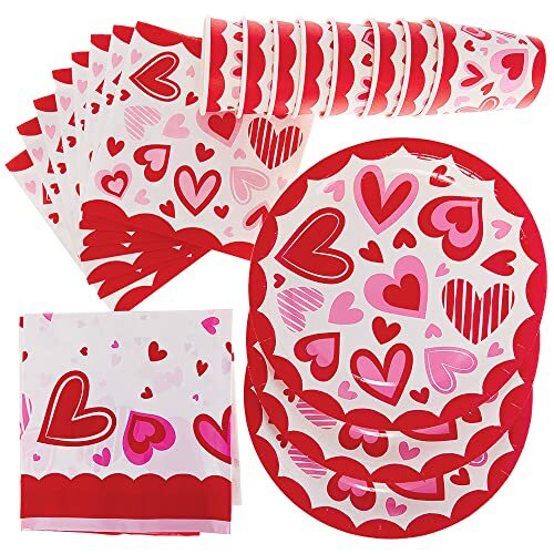 Baker Ross FX501 Harten Feesttafel Set - Set van 25 stuks, Valentijns feestartikelen voor kinderfeestjes