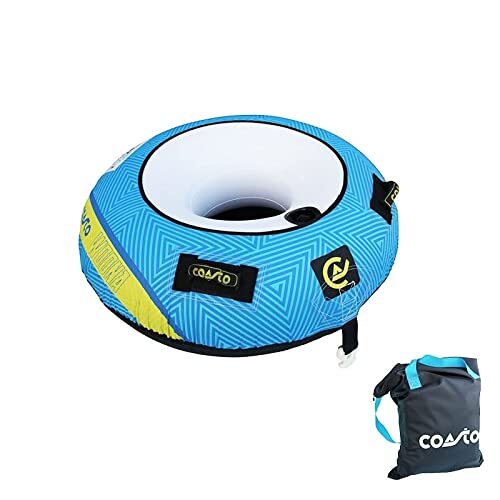 Coasto Woona, Donut Slepen, Blauw/Zwart/Geel, 54", Unisex-Volwassene