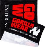 Gorilla Wear Functional Gym Towel - Zwart/Rood - 100 x 50 cm
