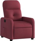vidaXL Fauteuil verstelbaar stof wijnrood
