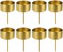 Decoris Kerststukjes theelichthouders - 8x st - goud - D4,2 x L7,5 cm - ijzer - kaarsenhouders