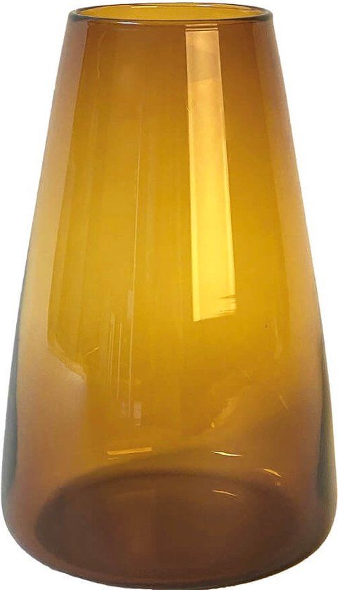 XLBoom Dim Smooth Large Vaas - Amber - 30cm