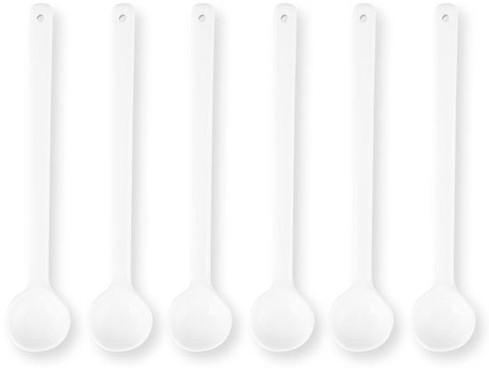 vtwonen Set of 6 Spoons Porcelain Large White Ceramic