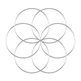 Worown 6Pcs 25Cm Bloemen Krans Hoepels, Zilveren Metalen Ringen