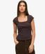 Superdry Essential T-shirt met Vierkante Hals Slanke Pasvorm Dames T-shirts